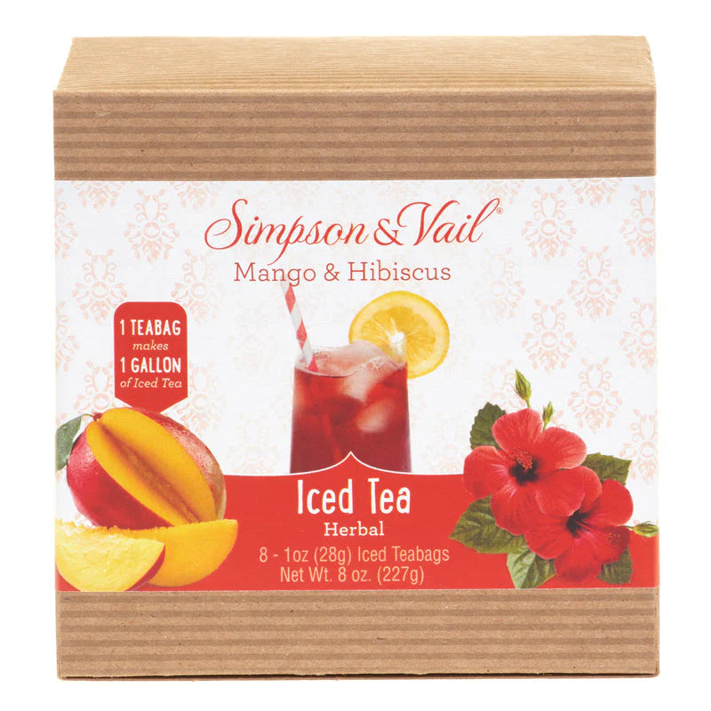 Mango & Hibiscus Herbal Fruits Iced Teabags - 8 Count