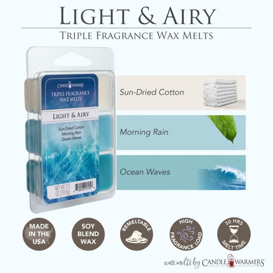 Light & Airy Triple Fragrance Wax Melts - 2.5oz.
