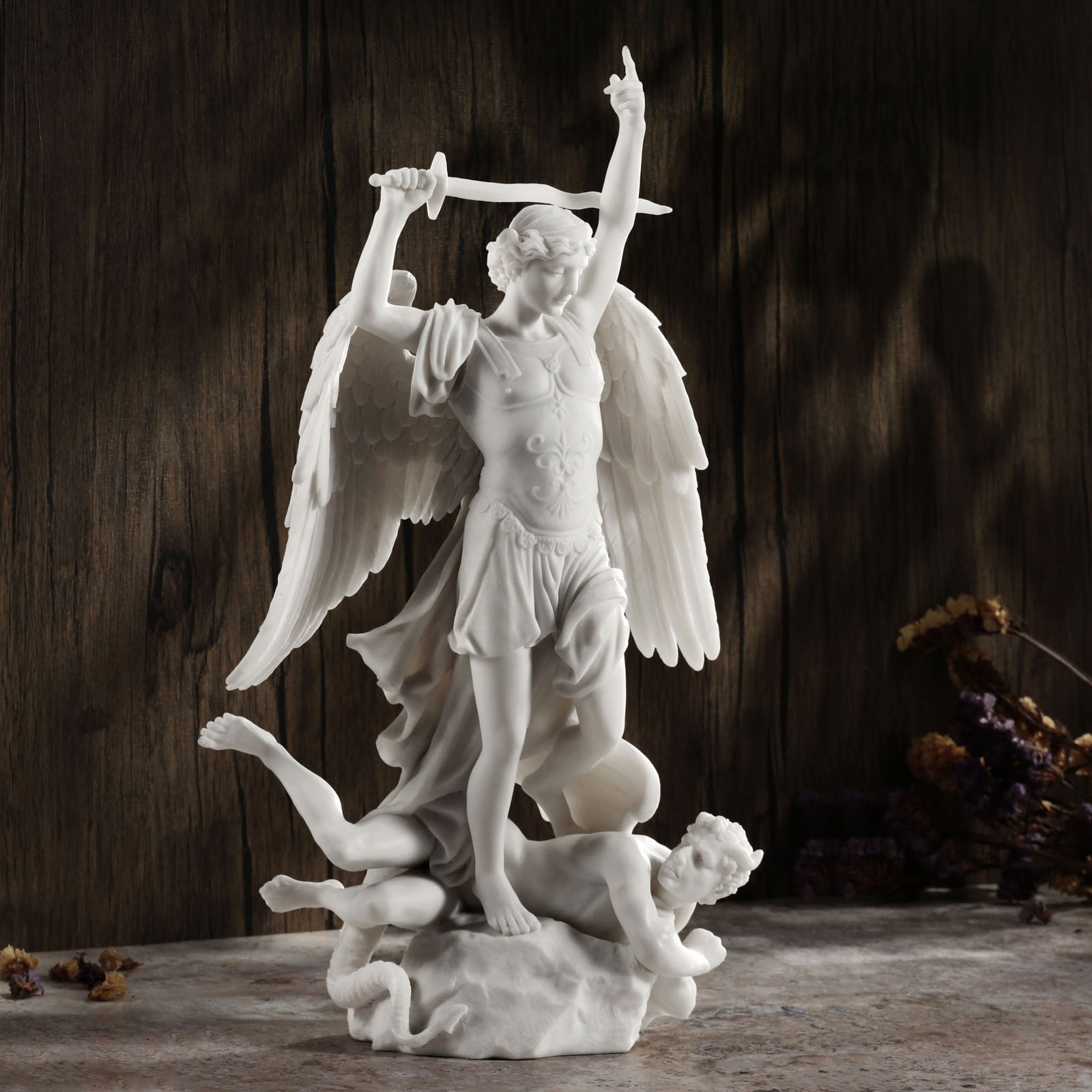 Archangel Michael vs. Satan Statue - Duret Replica | Divine Triumph