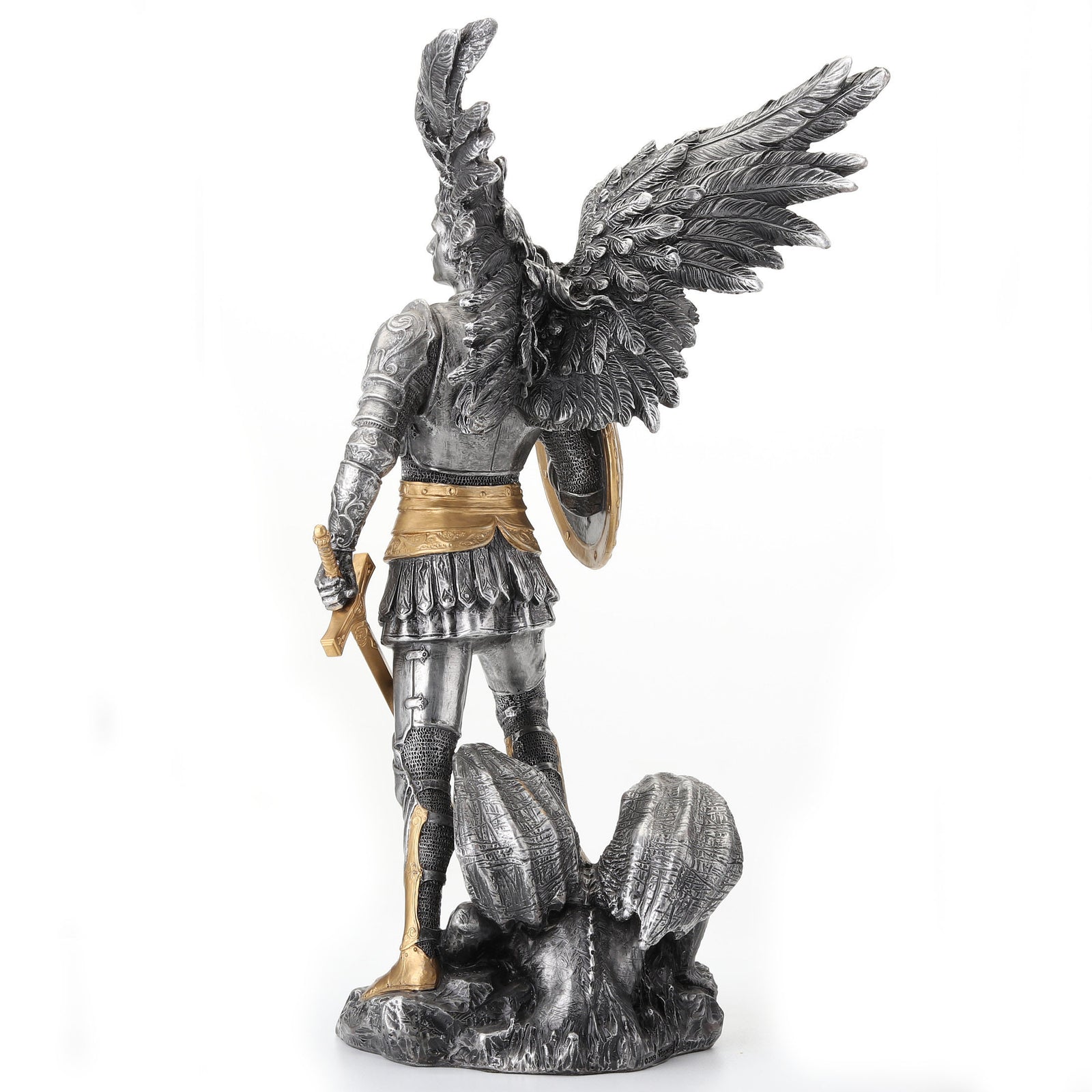 Saint Michael Archangel Statue (Pewter &
Gold)
