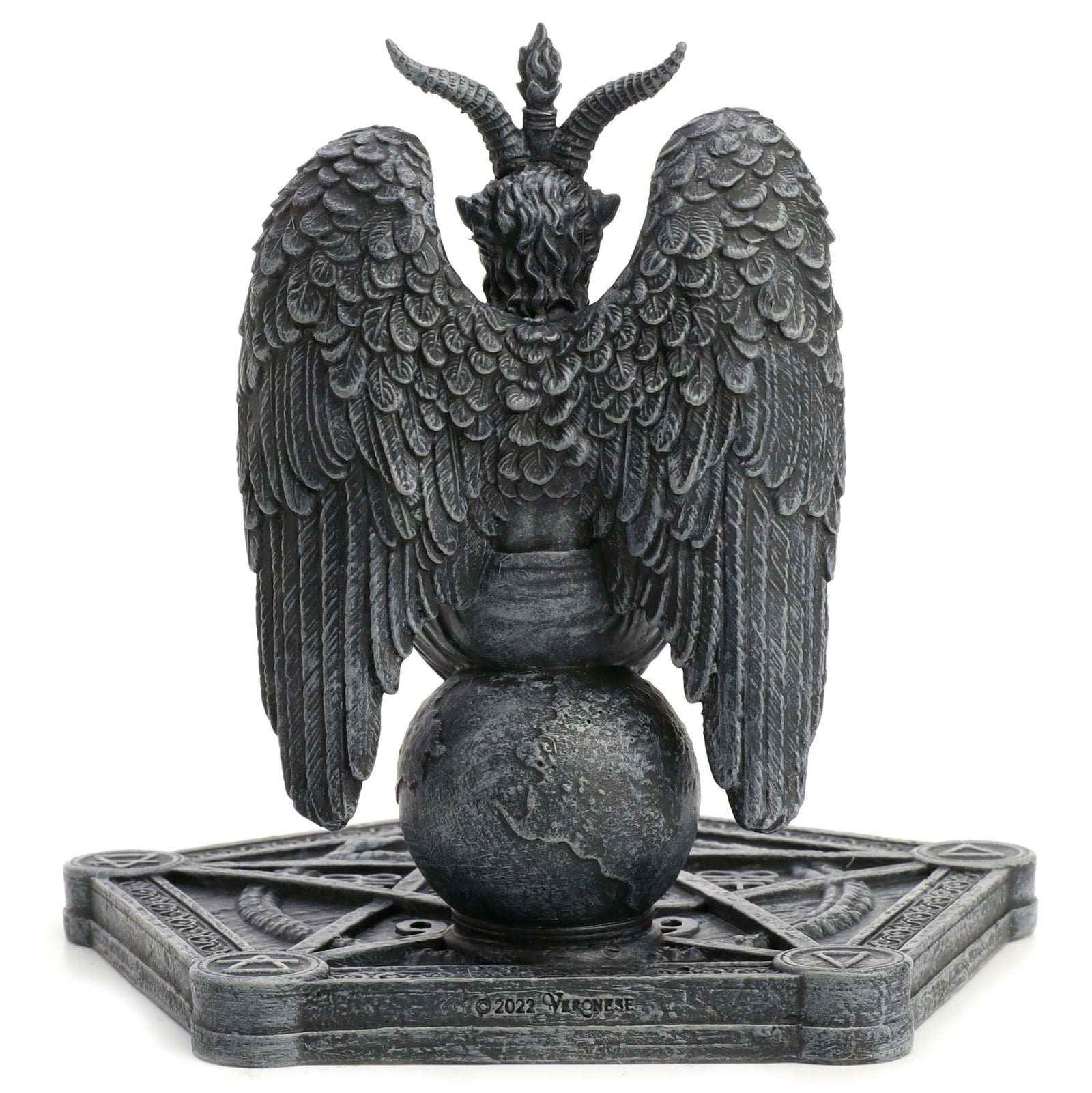 Baphomet Incense Stick Burner with Pentagram Base – Gothic Witchy Decor Altar Holder Spiritual Tool
