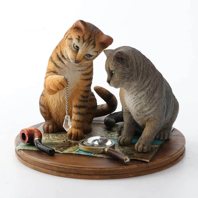 ππΎ Purrlock Holmes Cat Statue by Lisa Parker | Sherlock Cat Decor for Mystery Lovers