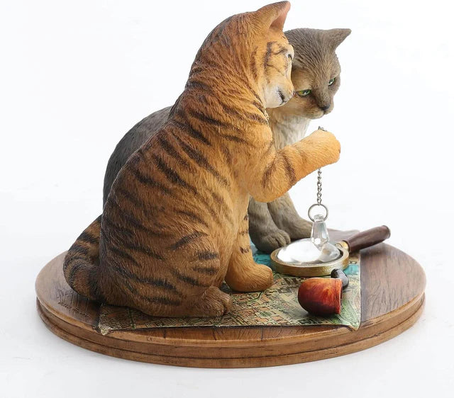 ππΎ Purrlock Holmes Cat Statue by Lisa Parker | Sherlock Cat Decor for Mystery Lovers