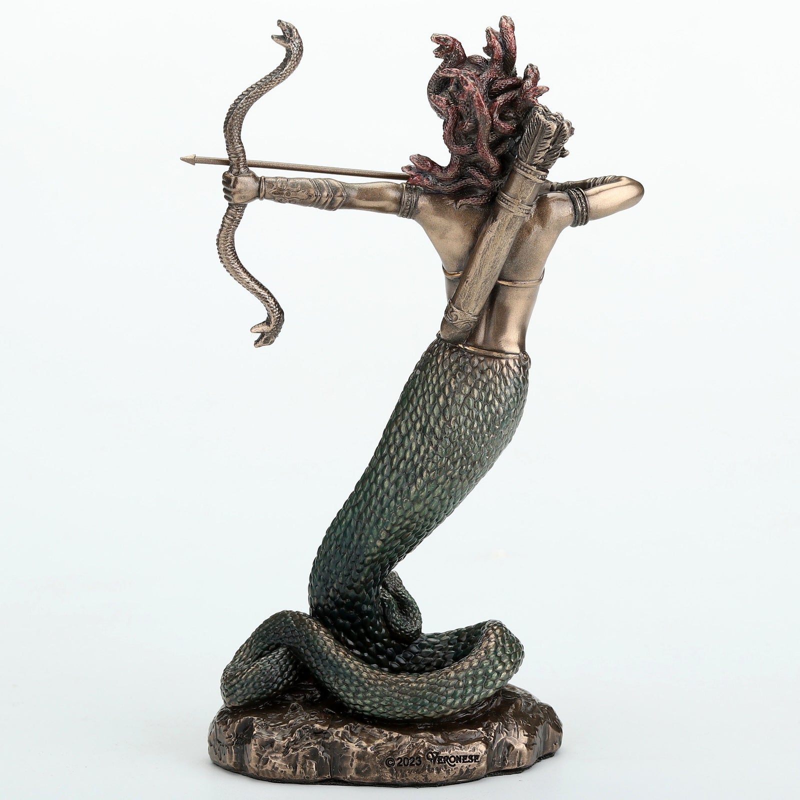 Furious Medusa with a Bow Statue