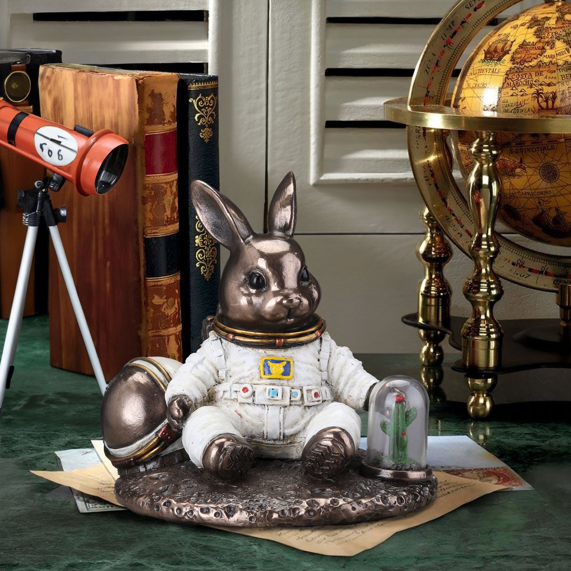 Hardy Astronaut Rabbit Explorer Statue