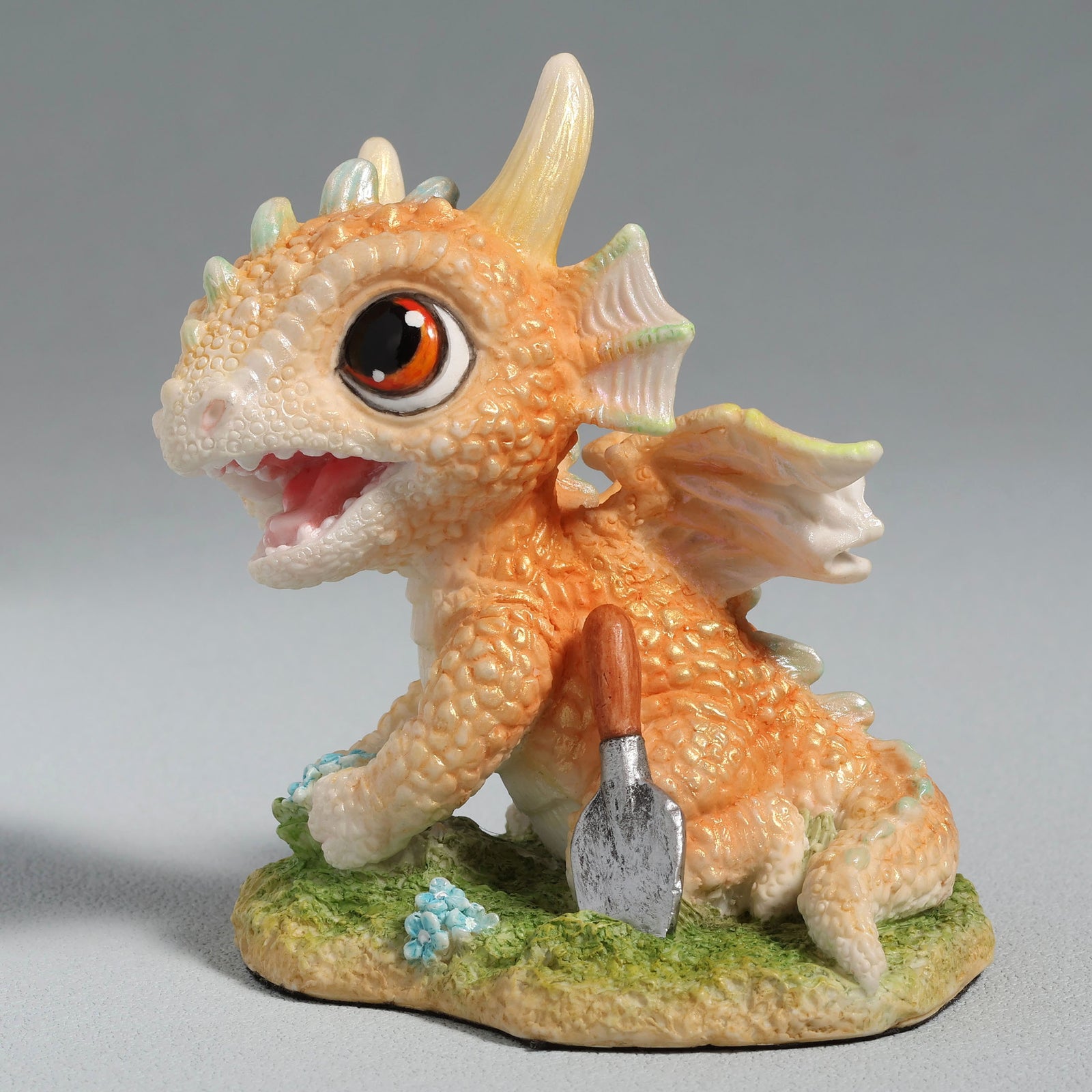 Groundskeeper Baby Dragon Gardening Statue