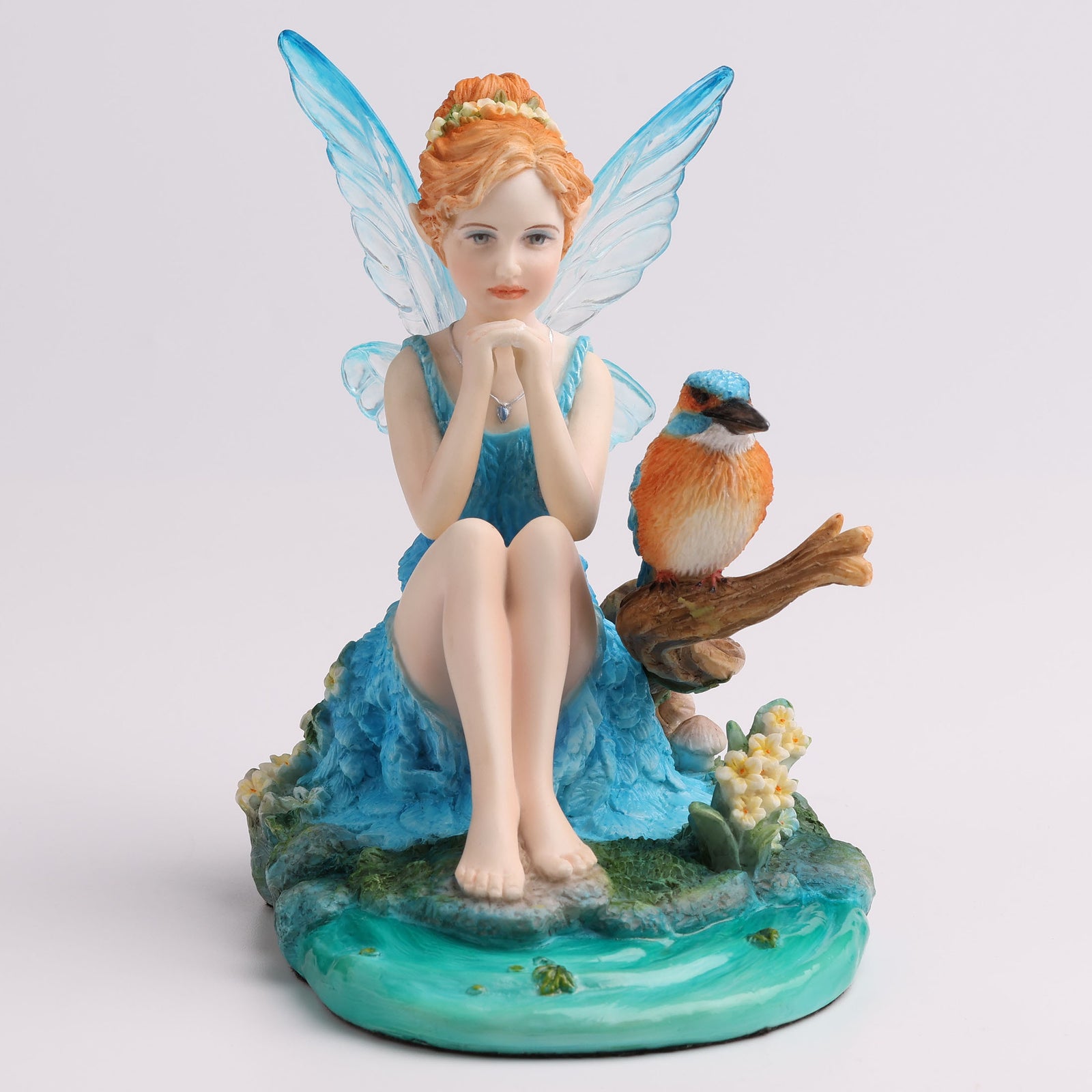 Kingfisher and the Turquoise Fairy Statue