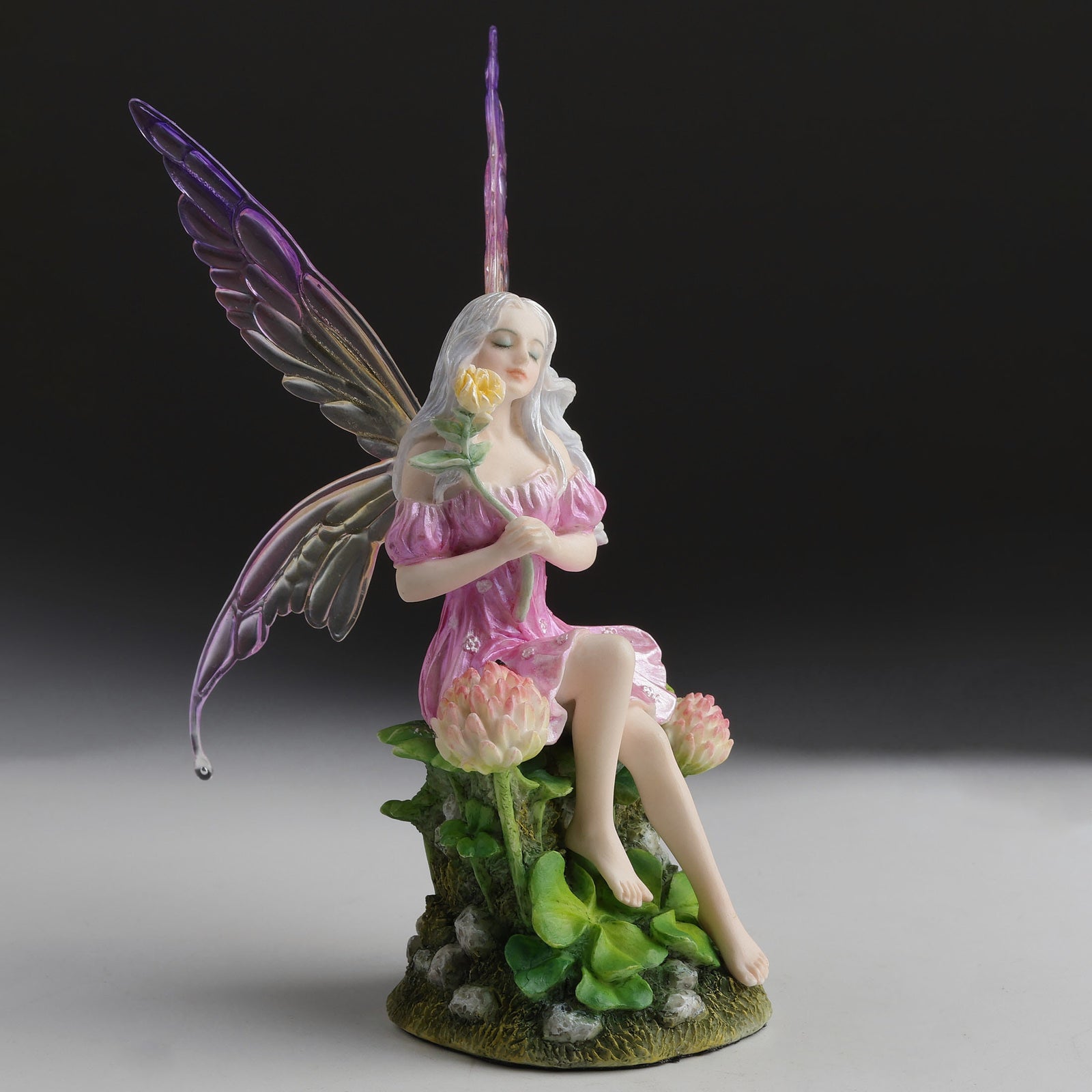 Pink Fairy and the Clovers Statue