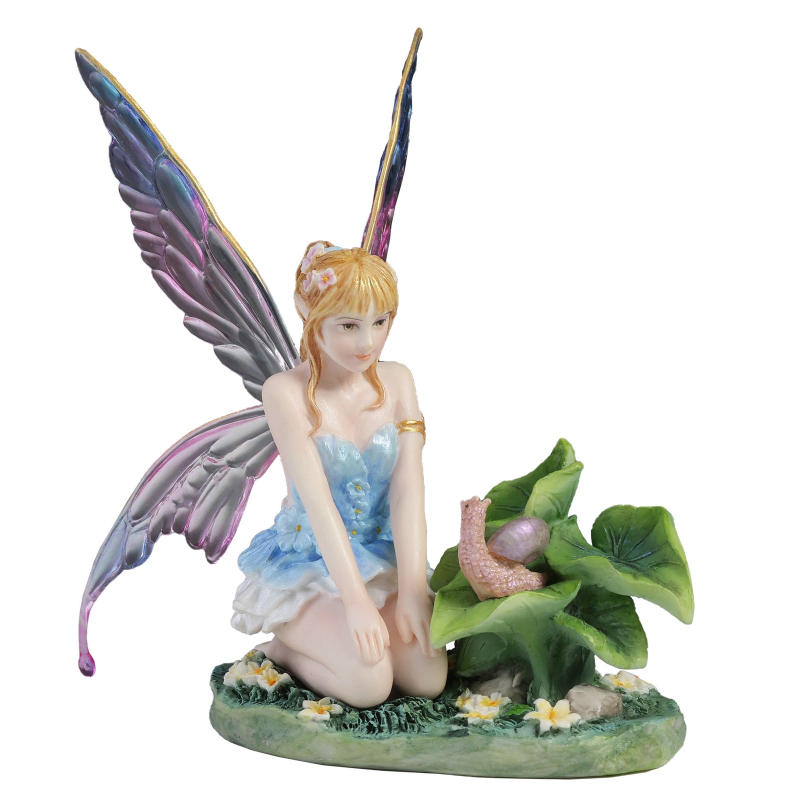 Cerulean Blue Fairy And Snail