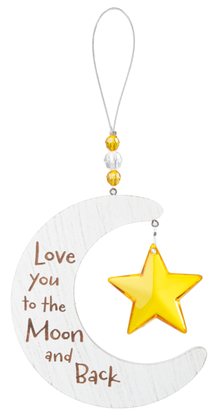 Love You to The Moon and Back Ornament and Star Prism