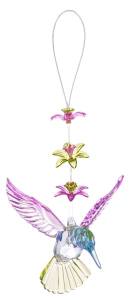 Blooming Blossom Prism Hummingbird with Flower Chain