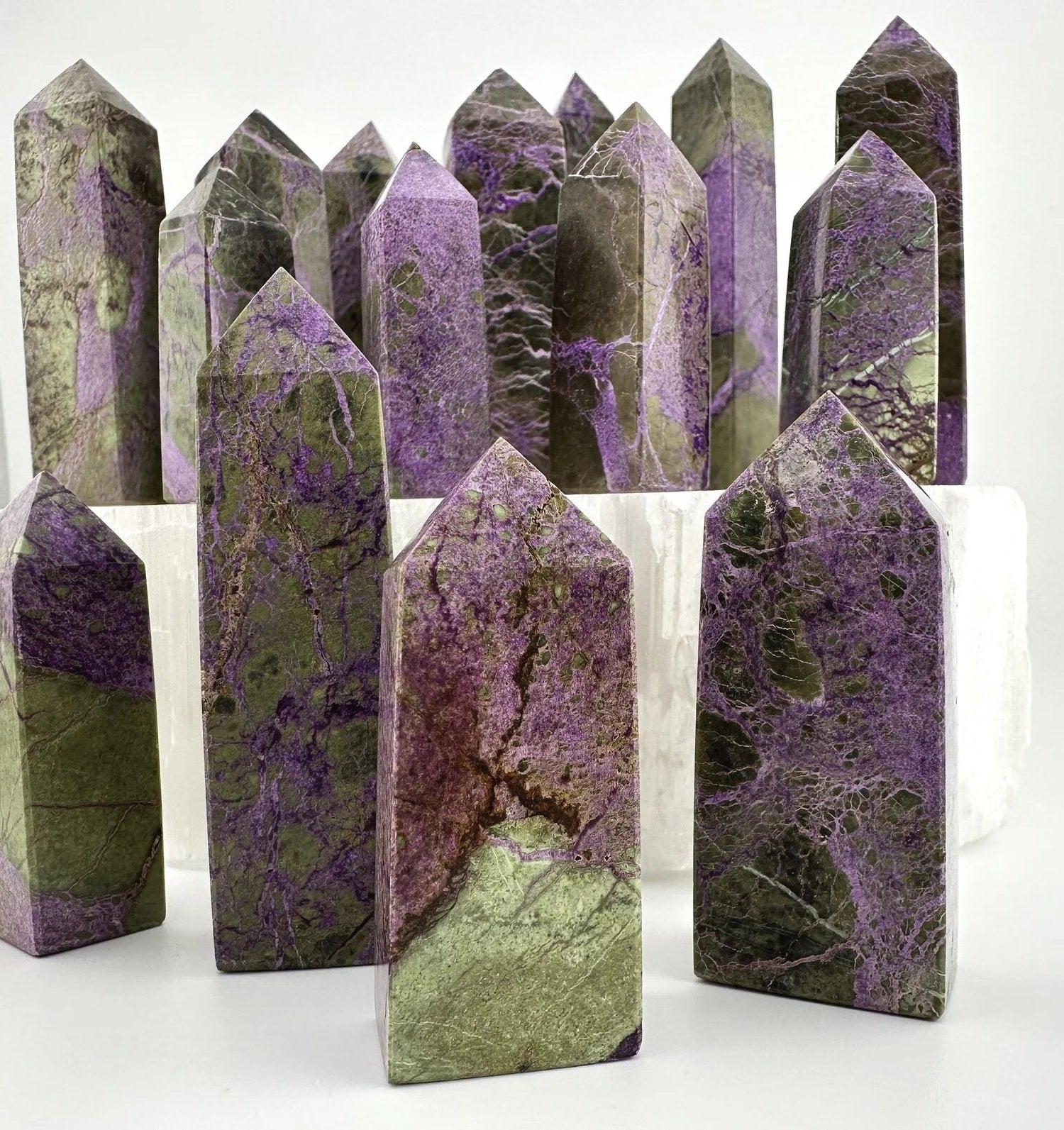 Natural Atlantisite Stichtite Obelisk Tower Point