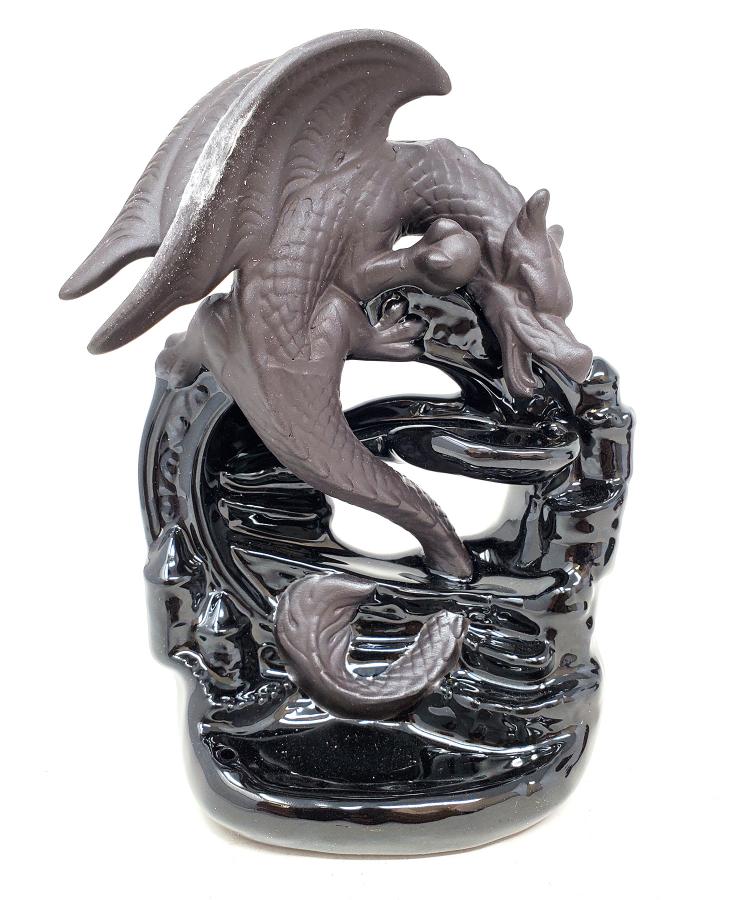 Flying Dragon Backflow Cone Incense Burner 6.5"