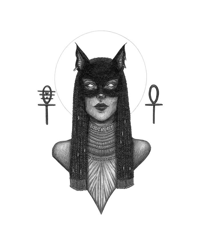 Bastet Fine Art Print - Egyptian Goddess of Protection