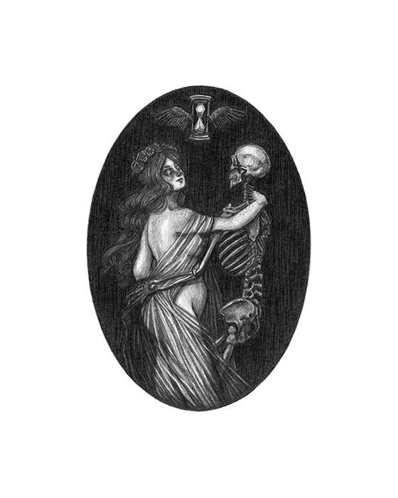 Death and the Maiden Fine Art Print - Danse Macabre