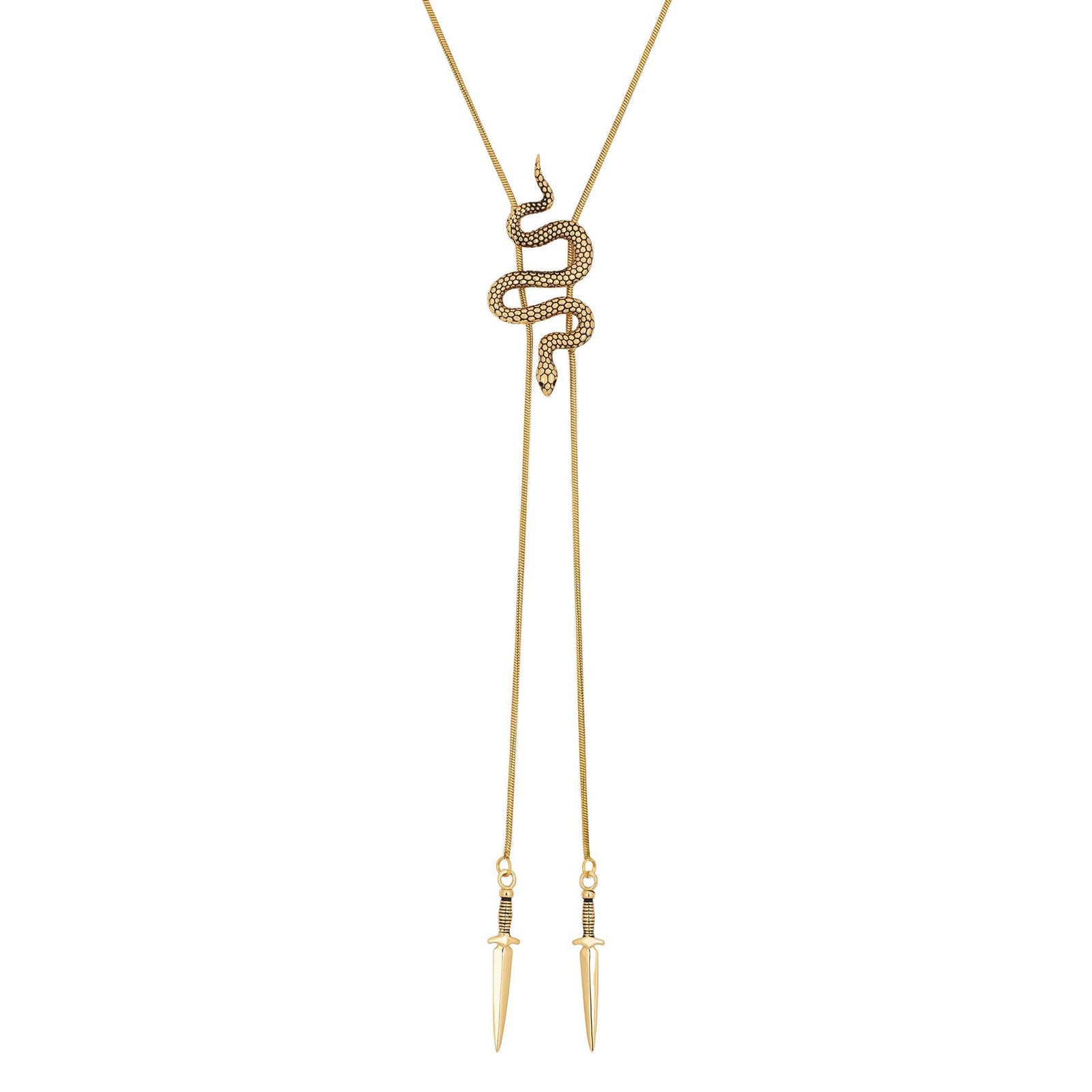 Snake Bolo Tie Necklace