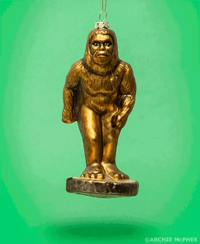 Bigfoot Hand-Blown Glass Ornament | 6.25" Cryptid Holiday Fun