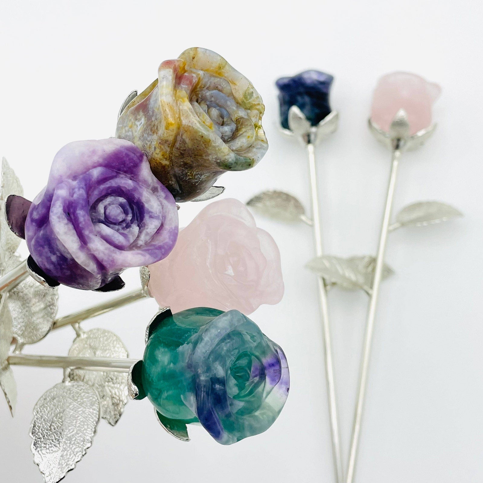 Beautiful Carved Crystal Rose Polished Gemstone