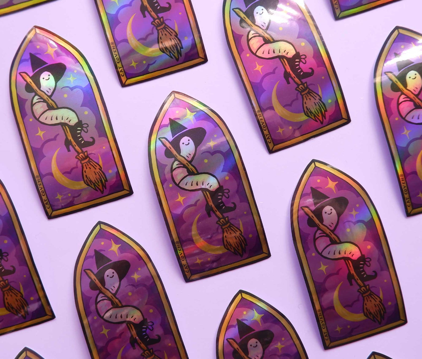 Worm on a Broom - Holographic Sticker