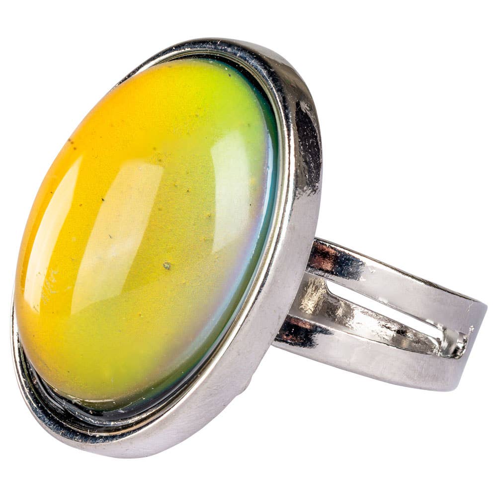 Mood Ring Silver Metal