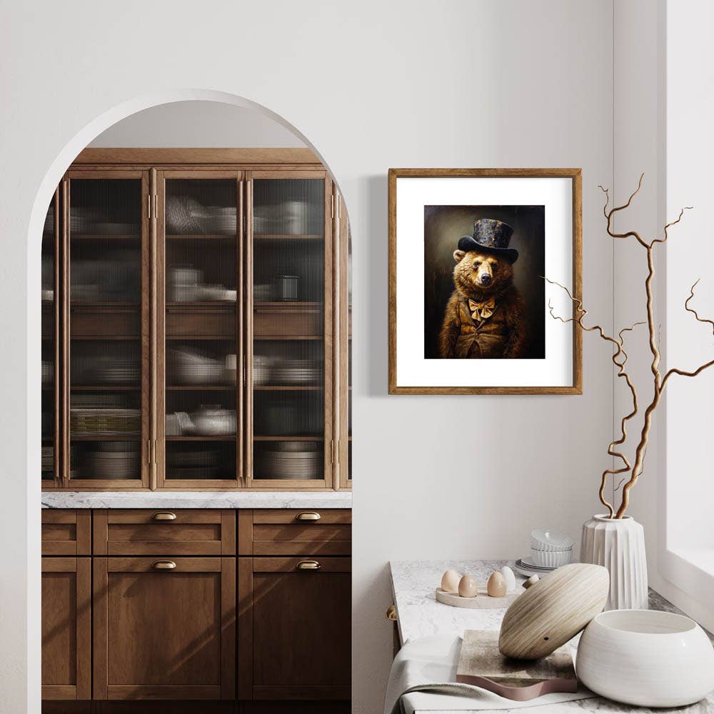 Jasper Johns Bear in Top Hat Art Print