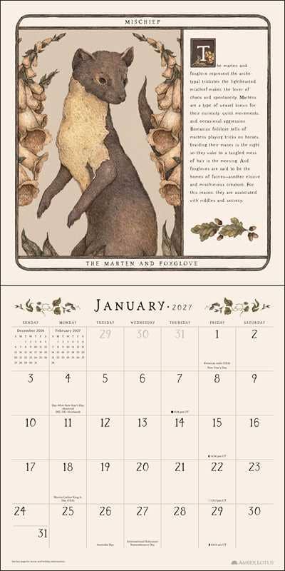 Woodland Wardens 2027 Wall Calendar by Jessica Roux
