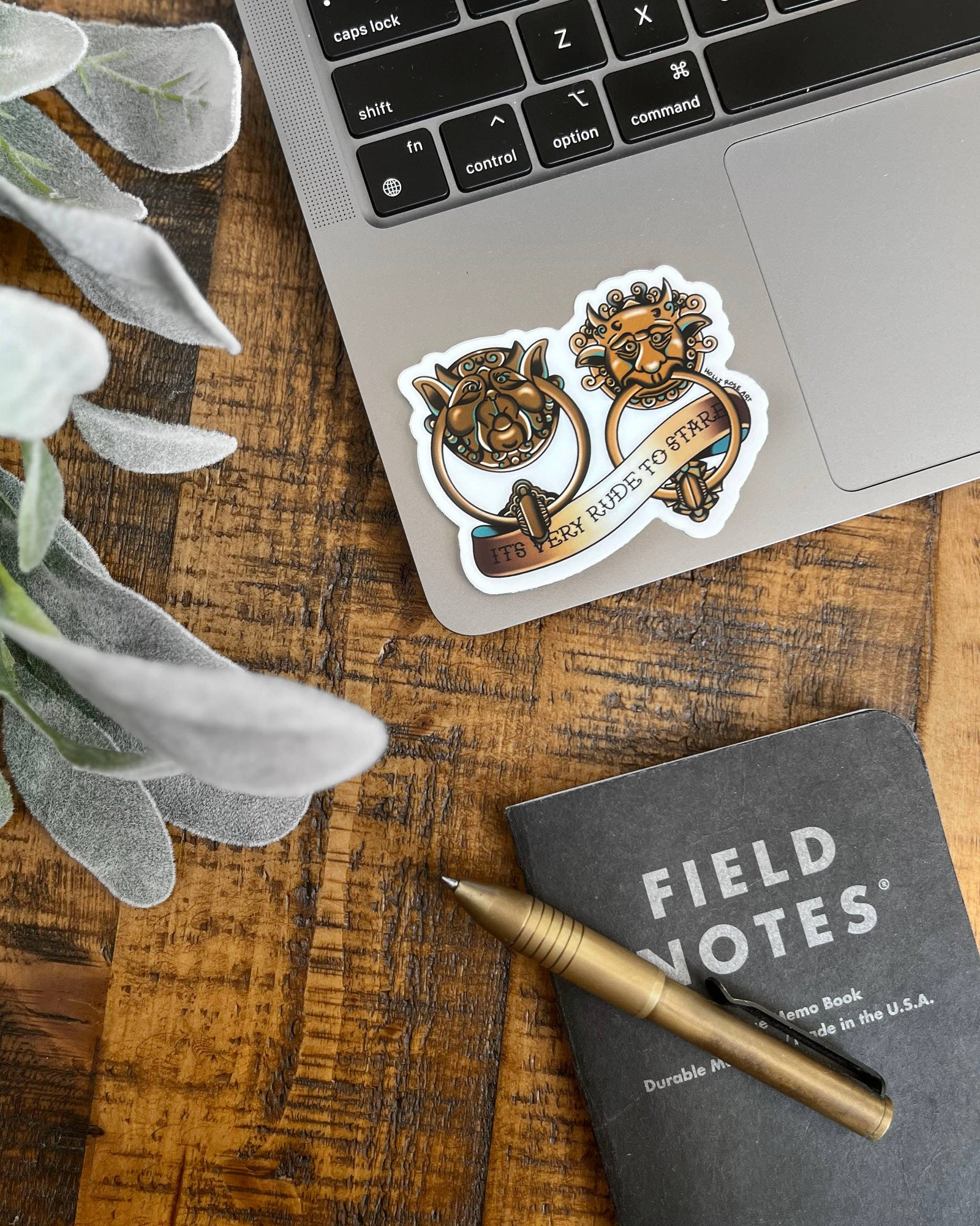 Rude to Stare Doorknockers Labyrinth Sticker