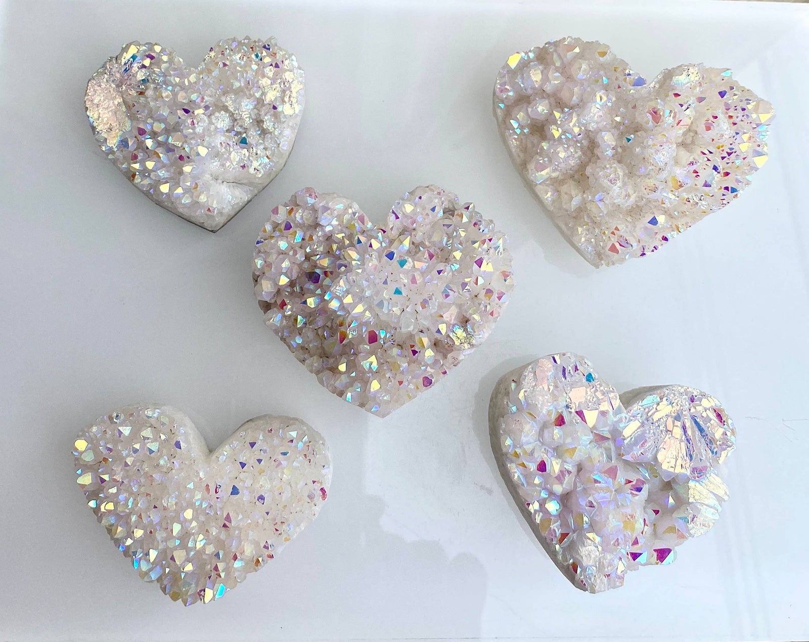 Angel Aura Quartz Cluster Crystal Heart