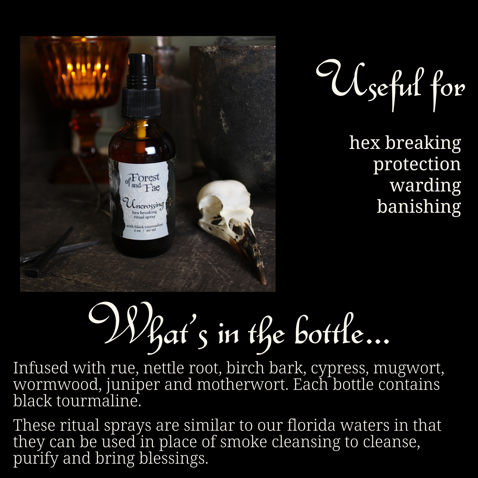 Uncrossing Hex Breaking Spray • Crystal Infused •