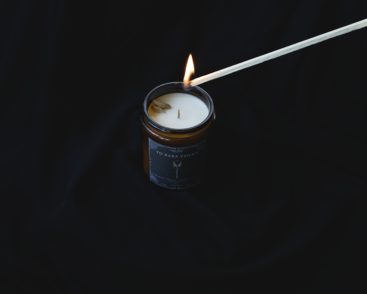 To Baba Yaga's Scented Candle : 8oz : Anise, Clove, Orange