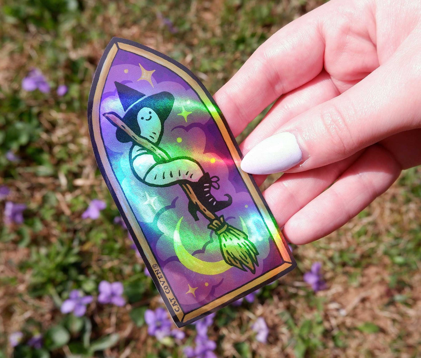 Worm on a Broom - Holographic Sticker