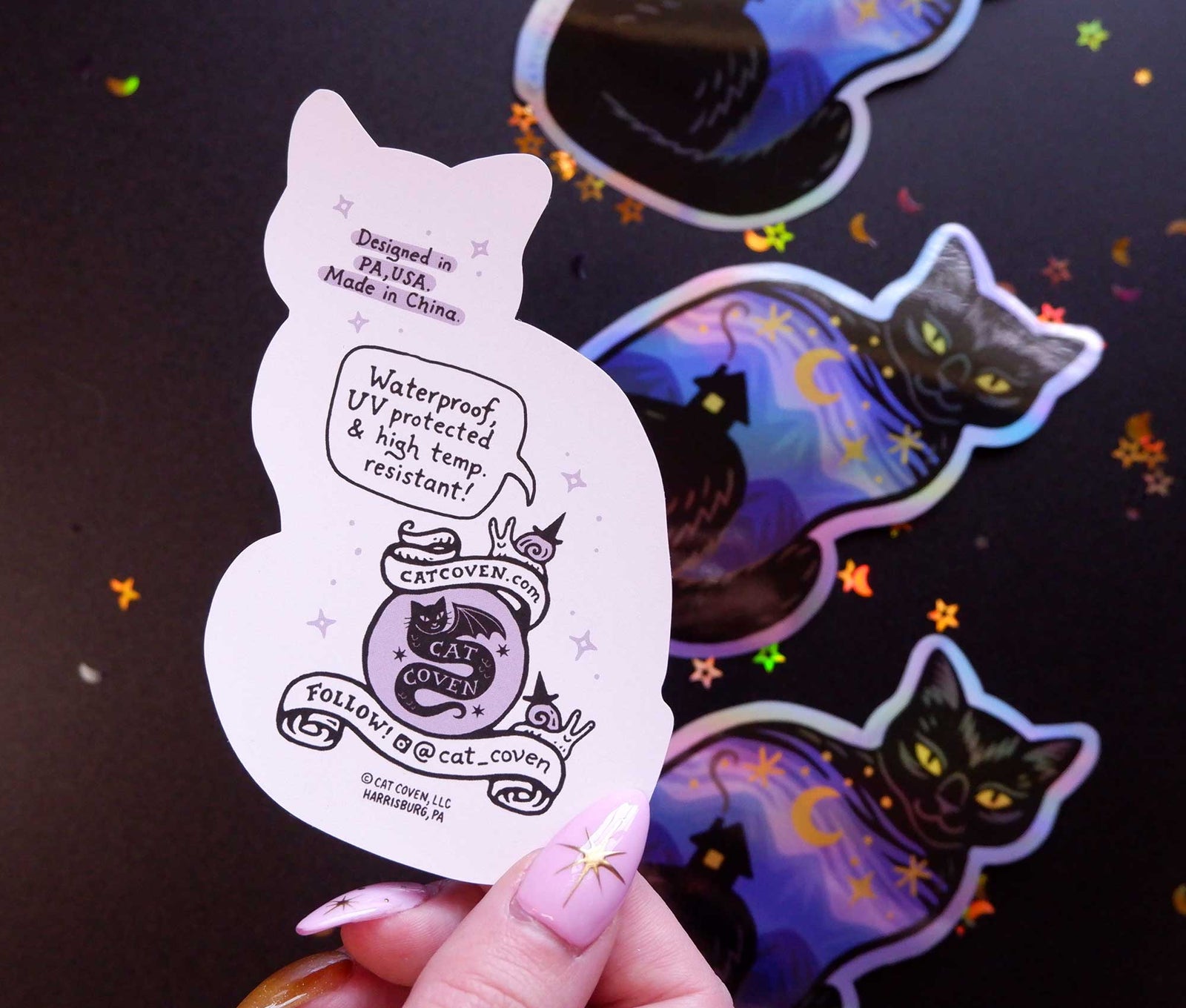 Twilight Cat - Holographic Sticker