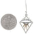 Sterling Silver Flying Saucer Dangle Earrings with Bronze