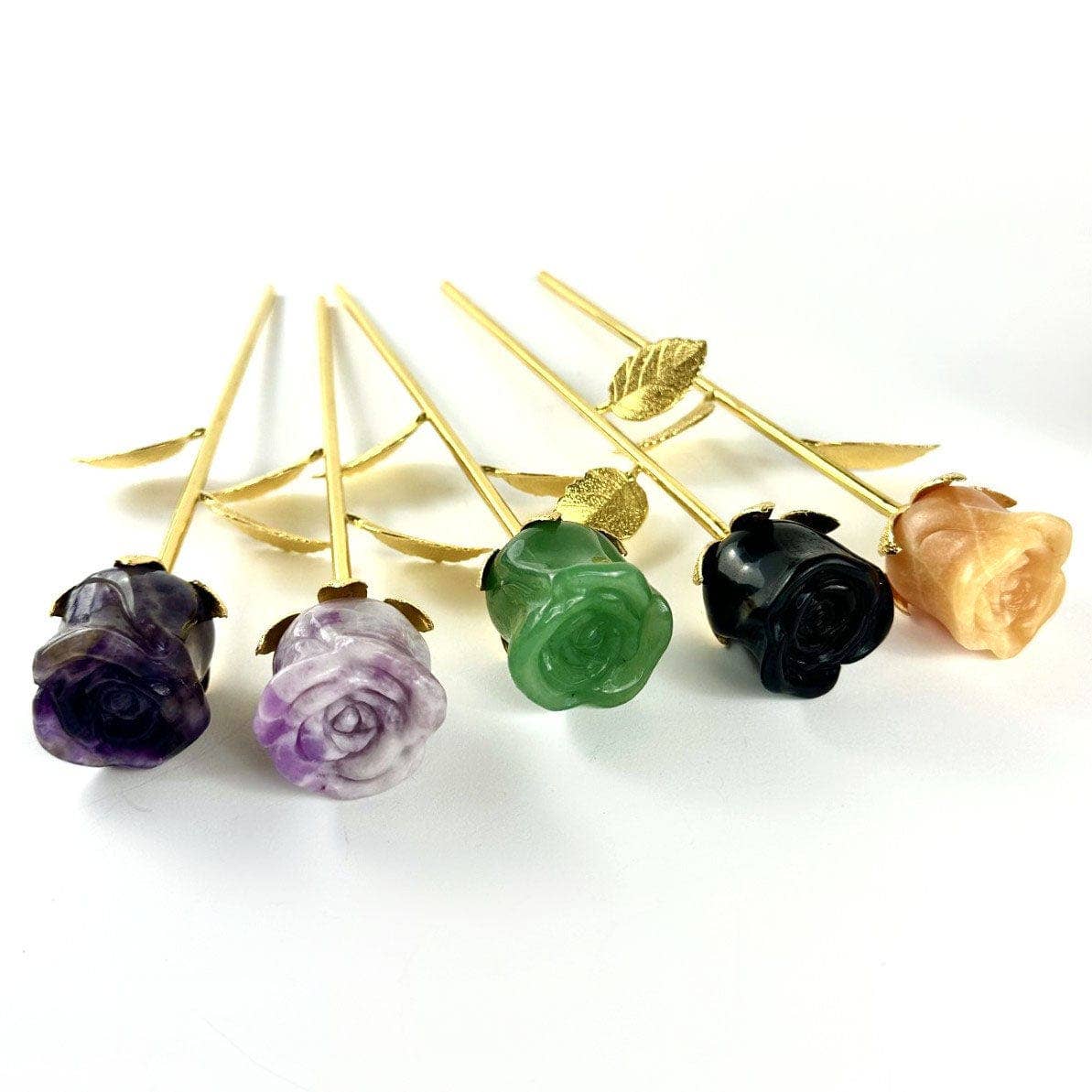 Beautiful Carved Crystal Rose Polished Gemstone