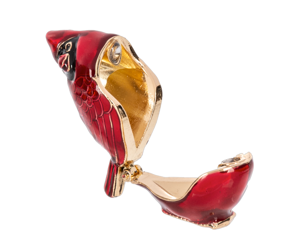 Cardinal Prayer Box Pocket Charm with Message Card | Memorial Gift & Pocket Keepsake