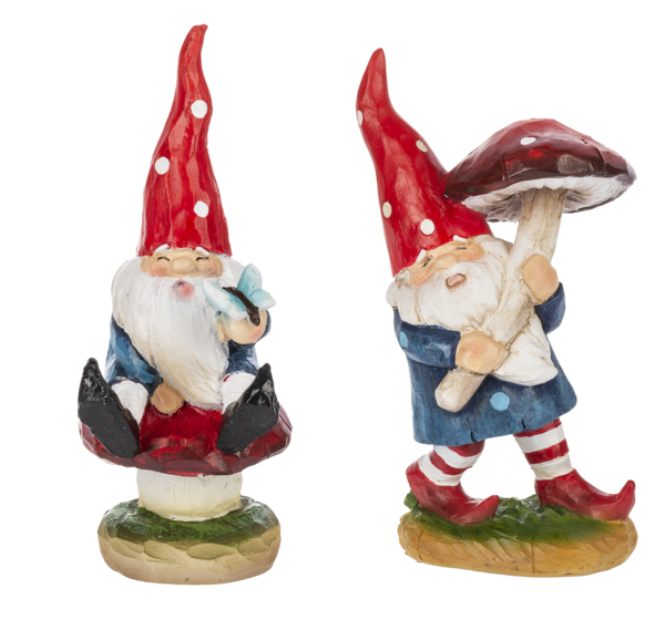 Cottagecore Mushroom Gnome - Polyresin Figurine