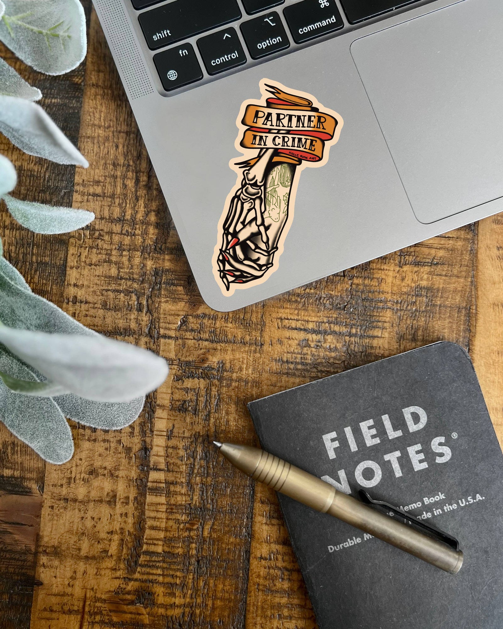 Partner In Crime American Traditional Tattoo Sticker