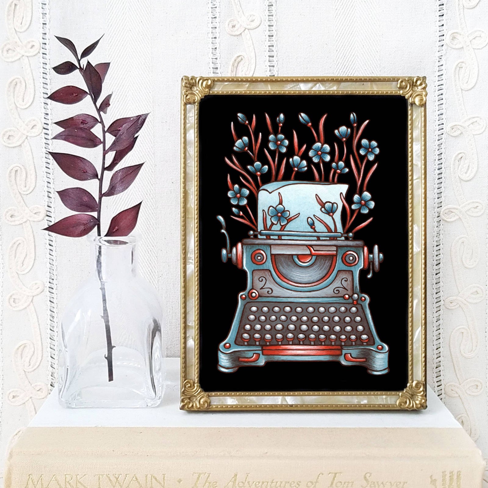 Typewriter Art Print Fall Decor Print