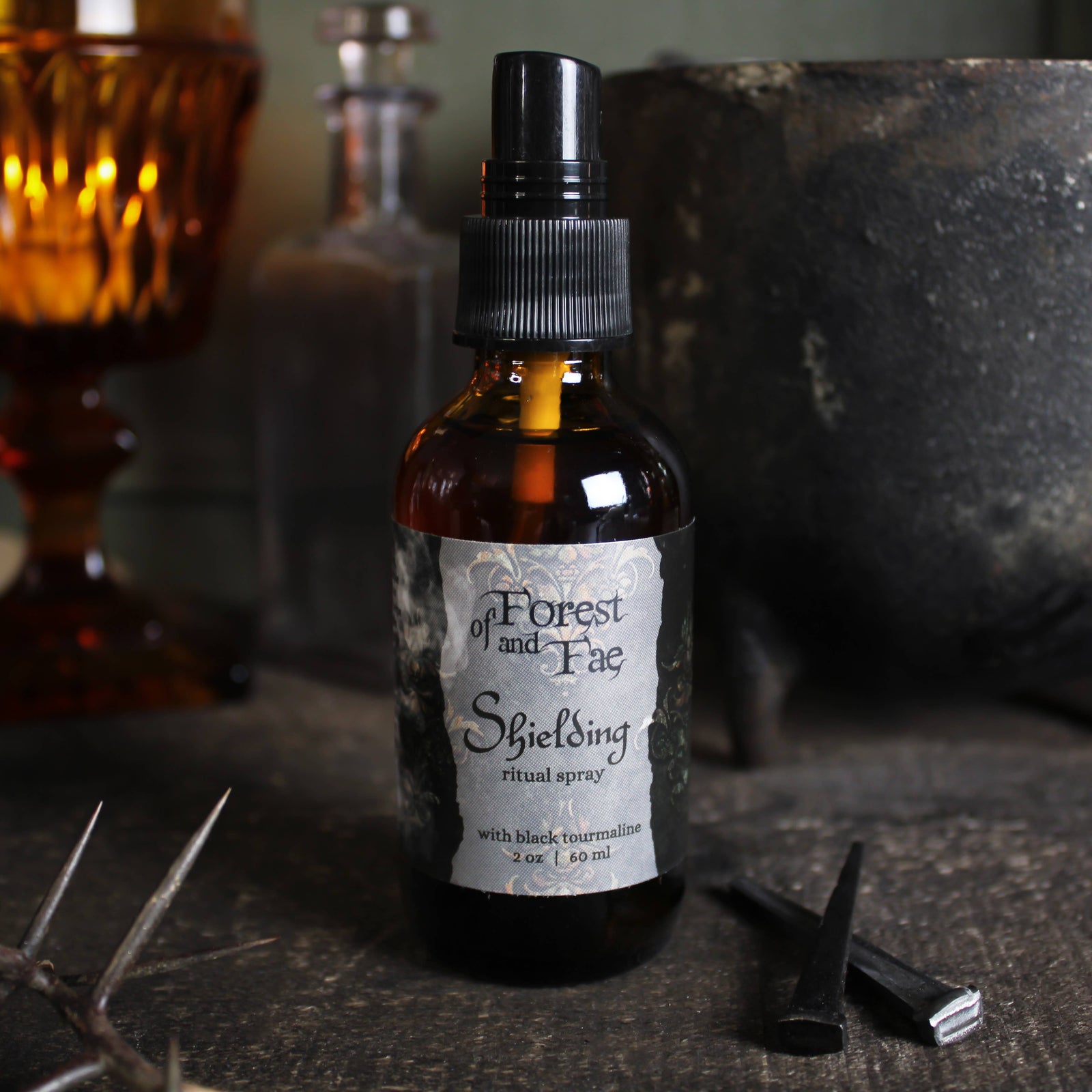Shielding Ritual Spray • Crystal Infused • Witchcraft