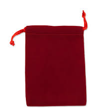 Drawstring Velveteen Bag | Crystal Pouches