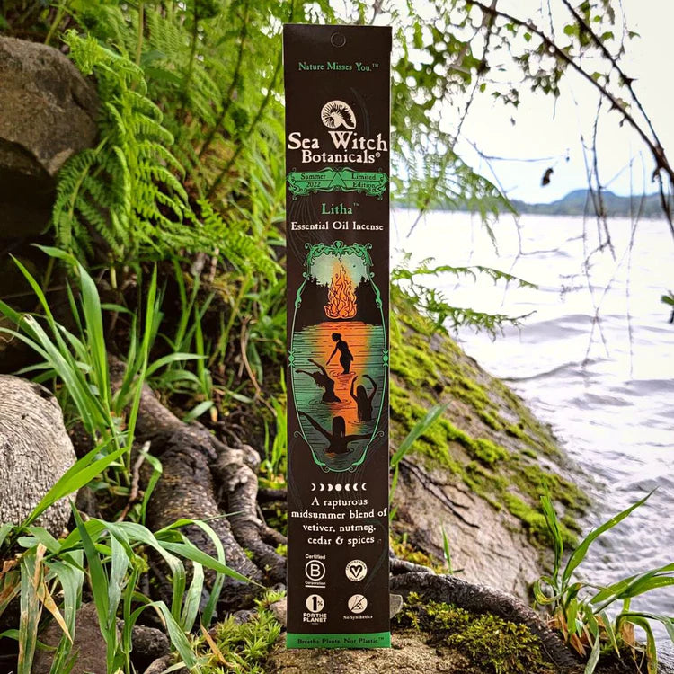 Litha Incense: All-Natural Vetiver, Nutmeg, Cedar & Spices