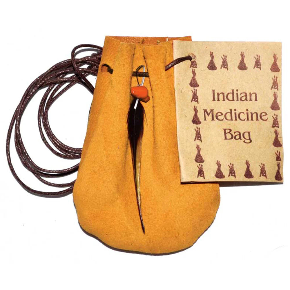 Mojo Wish Bag – 3" Soft Leather Pouch with Cord for Stones, Herbs & Keepsakes