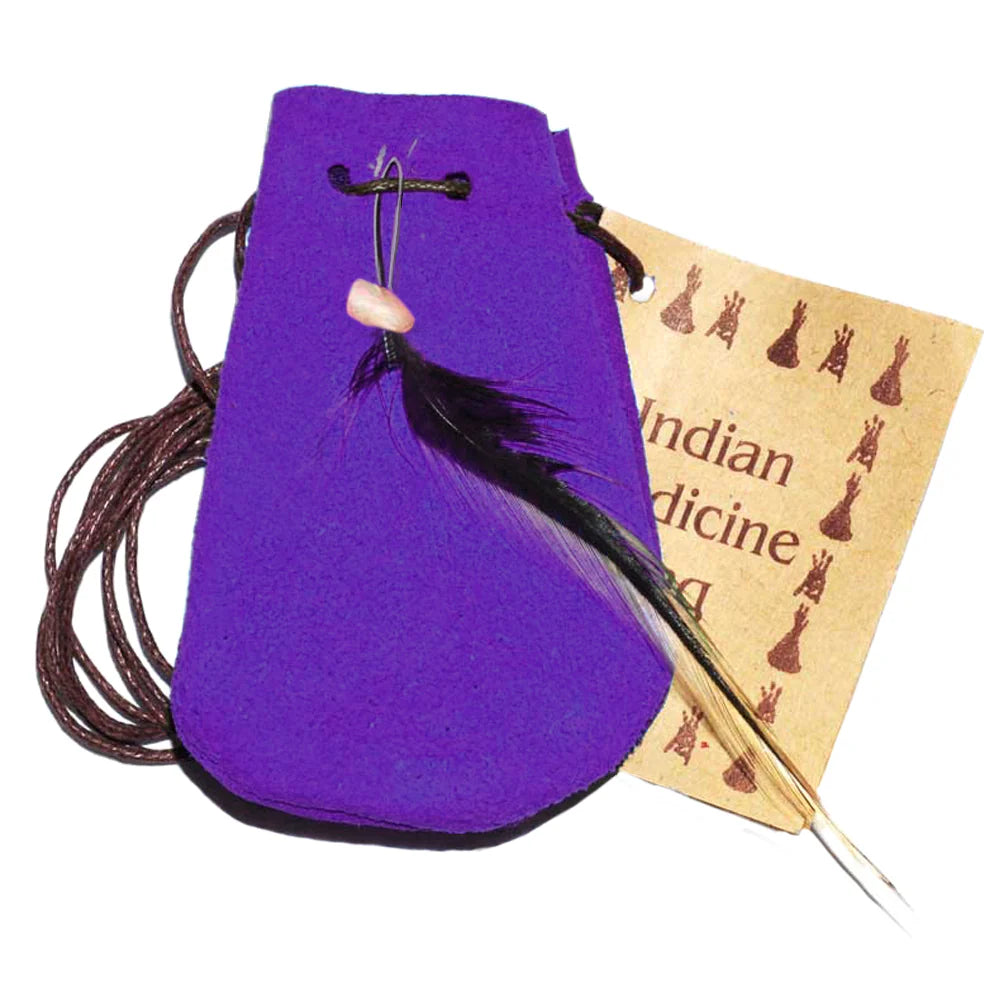 Mojo Wish Bag – 3" Soft Leather Pouch with Cord for Stones, Herbs & Keepsakes