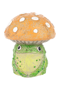 Frog Hat Mushroom Figurine