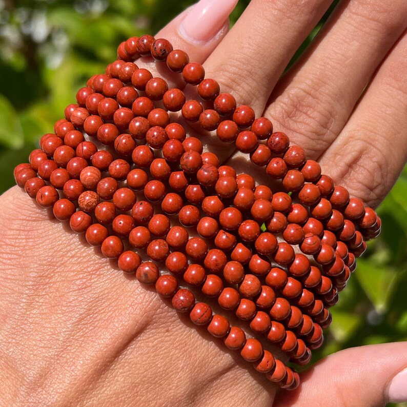 Red Jasper Stretch Bracelet - 4mm