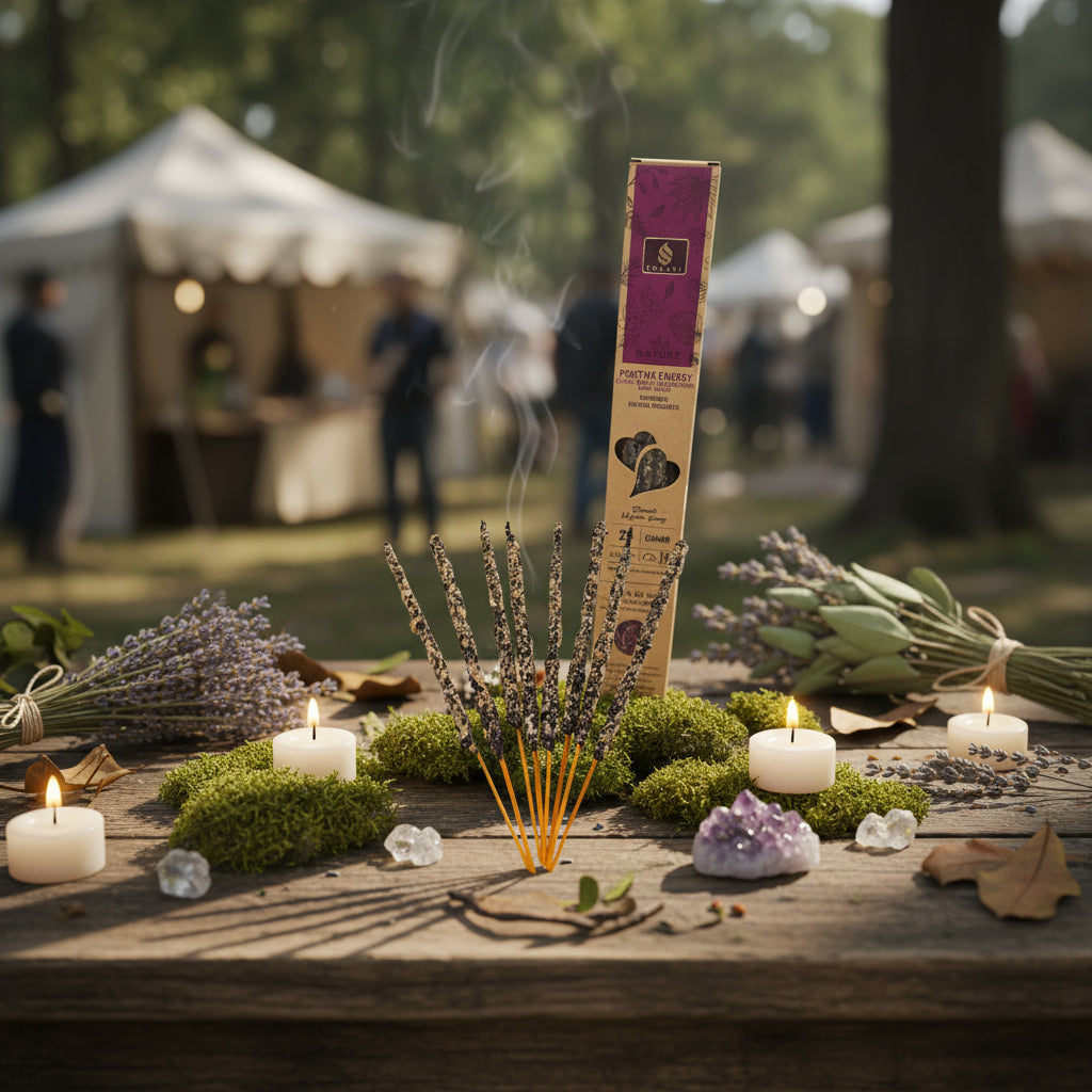 SONAVI – Nature’s Collection: Positive Energy Incense Sticks - Copal, Myrrh, Frankincense & Palo Santo - 25 grams (12 Packs/Box)