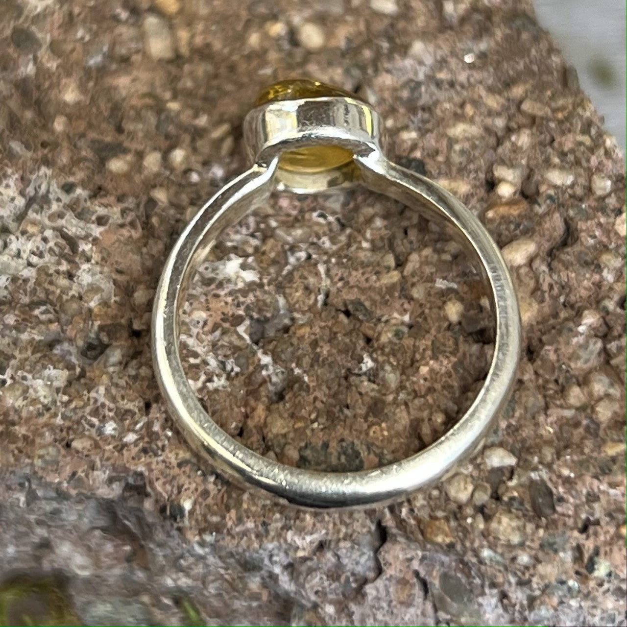 Beautiful Baltic Amber Sterling Silver Ring