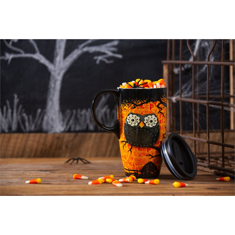 Nighttime Owl Travel Latte Cup