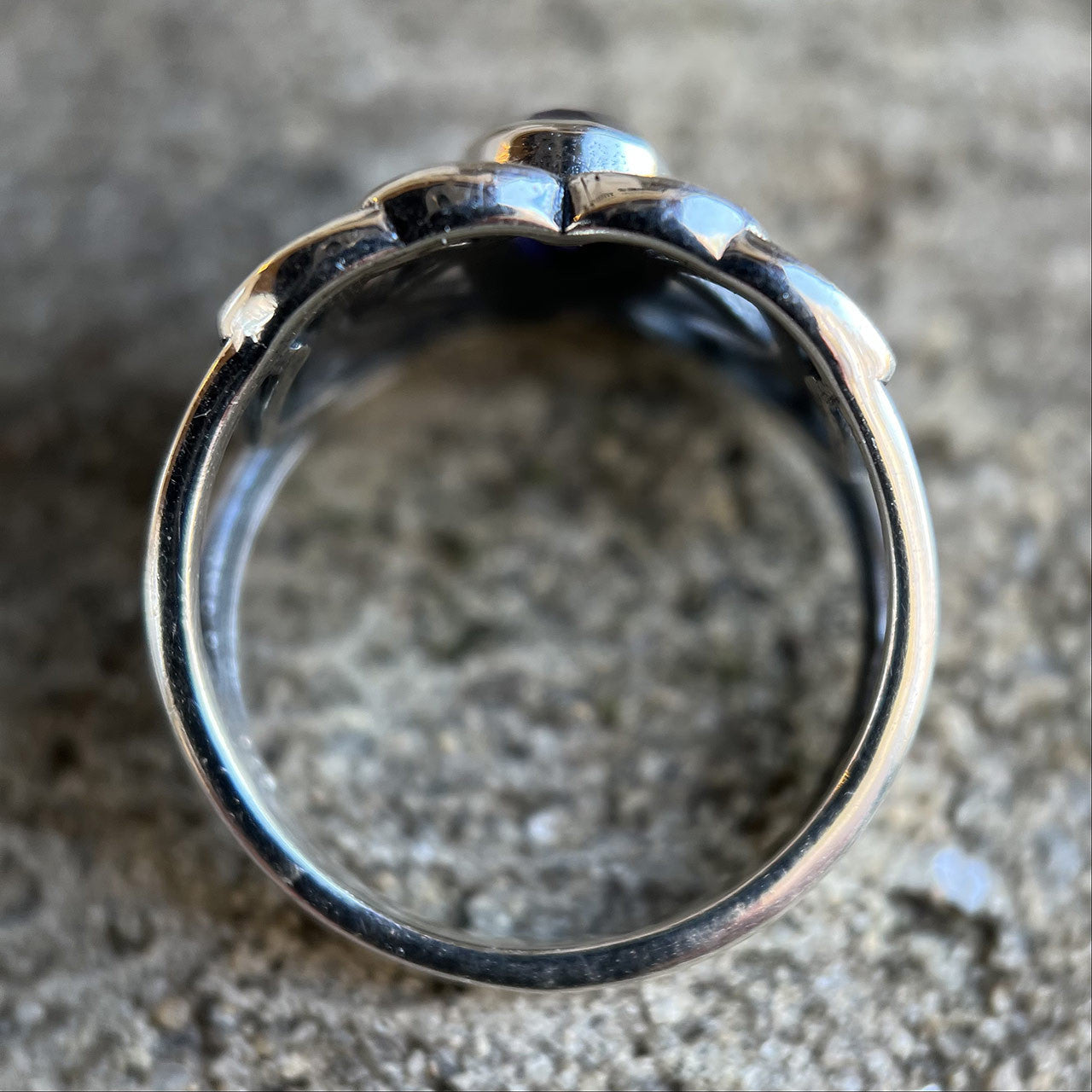 Amethyst Celtic Ring in Sterling Silver