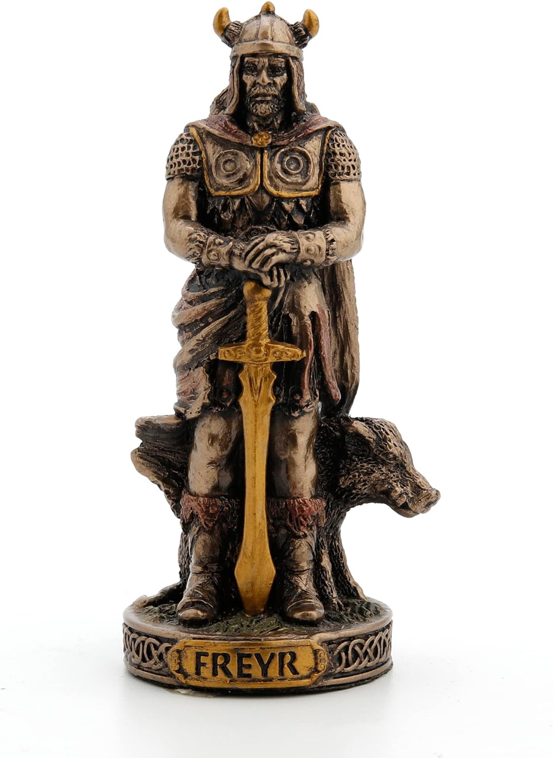 Norse God Figurine - Bronze Resin Sculpture for Home Decor and Altars